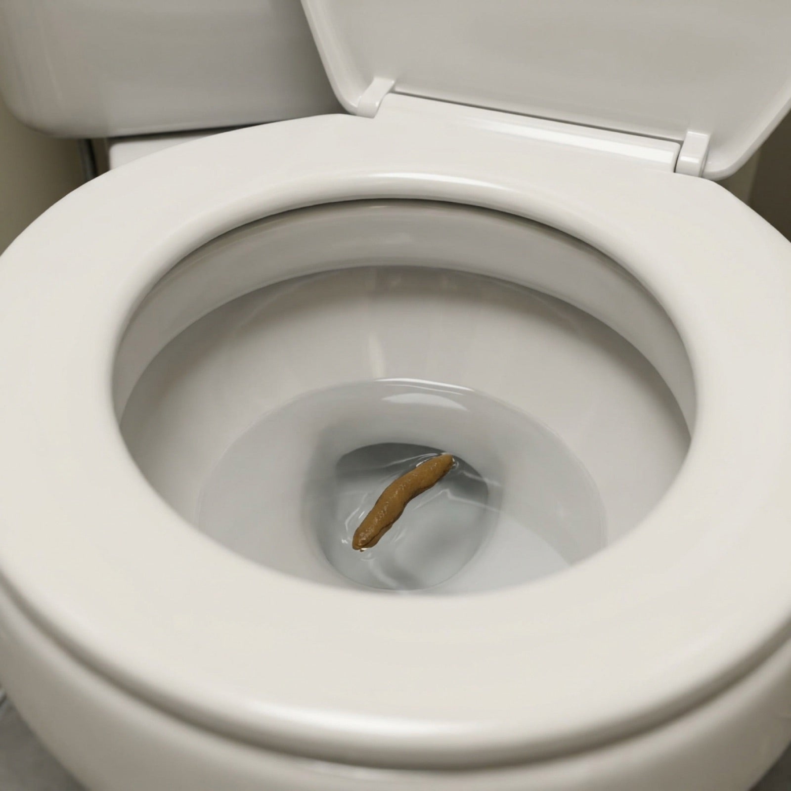 Toilet bowl with a thin stool