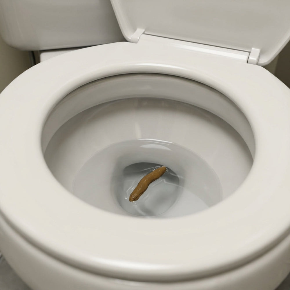 Toilet bowl with a thin stool