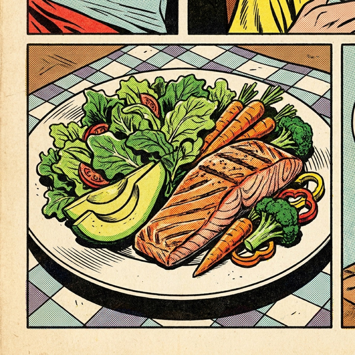 A healthy diet plate crossed out
